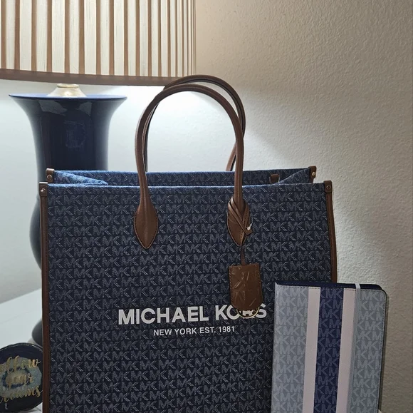 Michael Kors Blue Logo Tote Bag